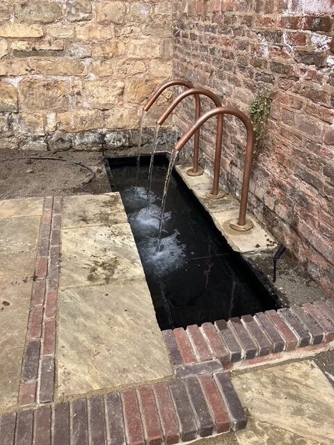 copper spout water feature